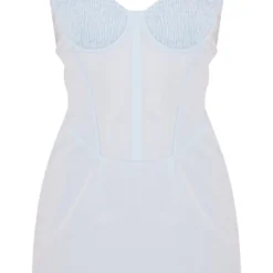 Robe Corset Moulante Tissée Bleu Vif à Buste Froncé -Jolie Vêtue Soldes Magasin 52d85db7e037d66ce9be6810fbbf4c015dc15c72 cne8498 5