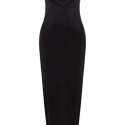 Maternité Robe De Grossesse Longue Noire à Col Bénitier -Jolie Vêtue Soldes Magasin 535b3ac2273a9133f49767173a0015b1aff29ce6 cne2242 5