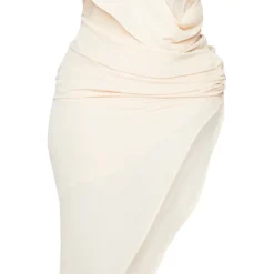 Plus Robe Moulante Nude En Mousseline De Soie Effet Drapé à Bonnets -Jolie Vêtue Soldes Magasin 53ac2c5632e52d3b22d5b85eb1b2c32e94be563f cmn9544 5