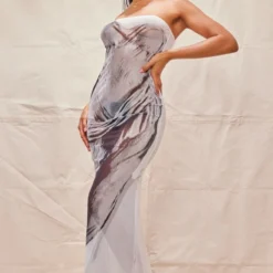 Robe-bustier De Plage En Mesh Bleu Imprimé Corps -Jolie Vêtue Soldes Magasin 53ac33194b93eab27cc920096ff2ef98ac149e7c cne6998 3