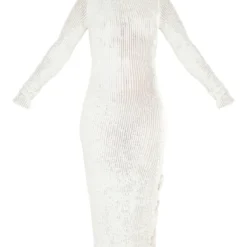 Maternité Robe De Grossesse Fendue Mi-longue Texturée Crème -Jolie Vêtue Soldes Magasin 53de2a9d42327428ad21126911262568c33b611a cnd3130 5