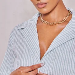 Robe Chemise Texturée Rayée Vert Sauge à Manches Courtes Et Poche -Jolie Vêtue Soldes Magasin 540608463b2c418eb53be8f3fd0740140ad16269 cne8553 4