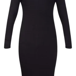 Zero Renew Robe Mi-longue Très Côtelée Noire à Col Carré -Jolie Vêtue Soldes Magasin 541e9d37078abef97359a1aed43f7364cb3a42c9 cnc1169 6