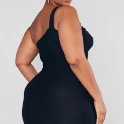 Plus Robe Moulante Noire En Jersey Doux à Détail Noeud -Jolie Vêtue Soldes Magasin 54af85cb2fc6b4c6f1edfc071a714a5355047343 cnc5135 2