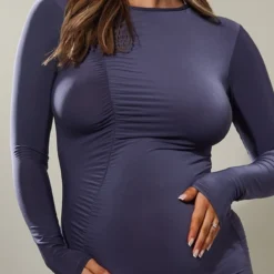 Maternité Robe Longue De Grossesse Gris Anthracite à Fronces -Jolie Vêtue Soldes Magasin 54afde02eeeabc60f3a92337e63d2dbb9b9d7f35 cnb2433 4