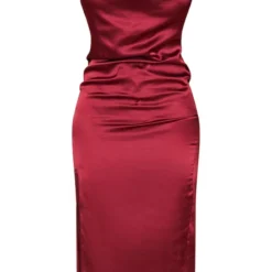 Petite Robe Mi-longue Satinée Bordeaux à Col Bénitier Et Bretelles -Jolie Vêtue Soldes Magasin 55519fb7794520ae6cf4fa8a5ca94a8c46d136c9 cmv0981 6
