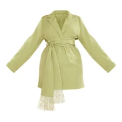Plus Robe Portefeuille Vert Olive à Ceinture Frangée -Jolie Vêtue Soldes Magasin 5614b594c263670e8c6d0621eb1fa98a90f43553 cnc7346 5