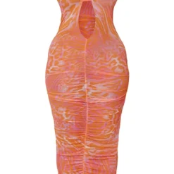 Shape Robe Longue Transparente Froncée Orange Imprimé Abstrait à Décolleté -Jolie Vêtue Soldes Magasin 56c1299128efab995c34d4be3f5b1aef5d375812 cmz4720 6