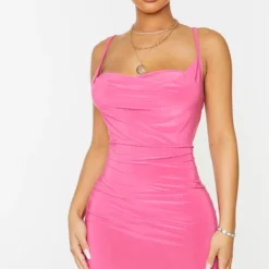 Petite Robe Moulante Rose à Col Bénitier -Jolie Vêtue Soldes Magasin 573591350dcb5131b3673950527031675203235d cmu5374 4