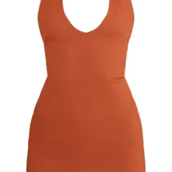 Robe Moulante Dos Nu Côtelée Rouille à Nouer Sur L'arrière 11 Robe Moulante Dos Nu Côtelée Rouille à Nouer Sur L'arrière -Jolie Vêtue Soldes Magasin 57f6e61407e0add0e81948881cbd2adec25703da cmy7256 6