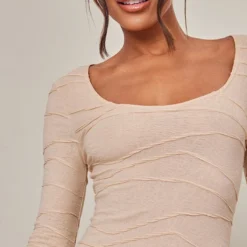 Robe Moulante Sable Texturée à Col Rond Et Manches Longues 10 Robe Moulante Sable Texturée à Col Rond Et Manches Longues -Jolie Vêtue Soldes Magasin 587696b3d4b5c929fde14f49f239be357e31143c cnb8083 4