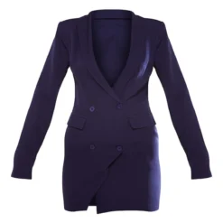 Robe Blazer Bleu Marine à Double Boutonnière Et Ourlet Asymétrique -Jolie Vêtue Soldes Magasin 592ac0ab7927d17e7dbdd76df8b108210eae5e1d cnc6161 5