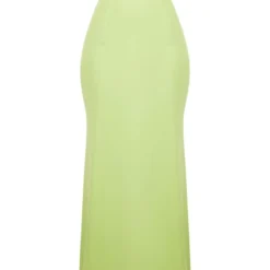 Tall Robe Longue Vert Citron à Décolleté Plongeant -Jolie Vêtue Soldes Magasin 598cf6123149169ddc56ea4edbe9c1c07bc16059 cnd3422 5