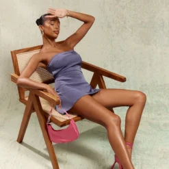 Robe Moulante Bustier Satinée Bleu Minéral à Bretelle Dans Le Dos -Jolie Vêtue Soldes Magasin 59a58cee8fd9e8f3c8a1f7b98c122101d04f5f36 cne7699 3