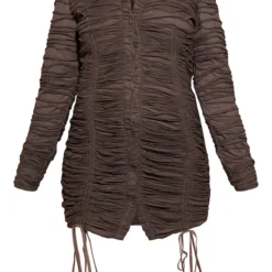 Maternité Robe De Grossesse Chemise Chocolat Crêpée à Manches Longues -Jolie Vêtue Soldes Magasin 5a11fb136afca9184dc0cbe5228ce2add4ef5b65 cmv9481 6