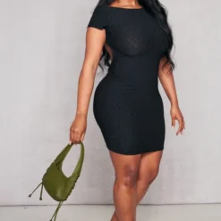 Shape Mini-robe En Jersey Texturé Noir Ouverte Dans Le Dos -Jolie Vêtue Soldes Magasin 5a3c90cedf0a2f4da401f3dbaeea5a82b1f727a9 cne3710 3