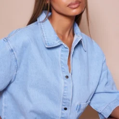 Robe Droite Oversize En Jean Bleu Clair Délavé 10 Robe Droite Oversize En Jean Bleu Clair Délavé -Jolie Vêtue Soldes Magasin 5a7e1ebc9da1f5440a6a0e3aaea73759f1eda82b cnd5791 4