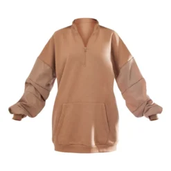 Robe Sweat Sable Oversize à Manches En Nylon Contrastantes -Jolie Vêtue Soldes Magasin 5b2af50154805bad798373cd6bb7361734680ea5 cnb1090 5