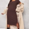 Maternité Robe De Grossesse Mi-longue En Maille Douce Chocolat Boutonnée -Jolie Vêtue Soldes Magasin 5bb264404f822ff0cadde61860948f64ed603961 cnb6479 1