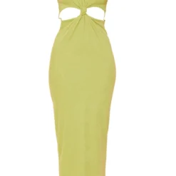 Robe Longue En Maille Côtelée Vert Olive à Découpes Et Noeud -Jolie Vêtue Soldes Magasin 5bba1d737316e829efb45ac43daca92309458830 cmz4672 6