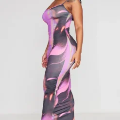 Shape Robe Moulante Longue Rose Imprimé Abstrait à Bretelles Spaghetti -Jolie Vêtue Soldes Magasin 5c4604f55ddde56d82815ac34cd643e30d93e0f3 cnd2577 3
