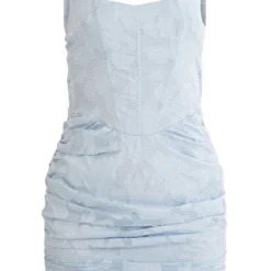 Robe Moulante Tissée Bleue Fleurie à Corset Et Ourlet Volanté -Jolie Vêtue Soldes Magasin 5d2e6cbf7907ac9e7e4d4a650444895681f8b149 cnd7562 5