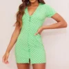 Robe Moulante Boutonnée Verte à Carreaux Et Col Polo -Jolie Vêtue Soldes Magasin 5eaec89bf7a4dd16a03dbd54162dc574aefafb0d cmy2396 4