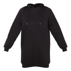 Robe Pull Noire à Capuche Oversize -Jolie Vêtue Soldes Magasin 5ec61e99b7085937902f90f90521f1a3d4695f0f cmf1241 3