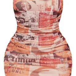 Shape Robe Moulante En Mesh Orange Imprimé Journal à Détail Corset Et Fronces -Jolie Vêtue Soldes Magasin 5edb1f1ac76c4cbf4e563d013eefc772e7cb9621 cna2773 5