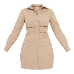 Robe Chemise Gris Pierre à Fronces Et Boutons Asymétriques -Jolie Vêtue Soldes Magasin 5ee0747d6c3c6278ca5b5b891fec1b39ede377b8 cmu7223 6