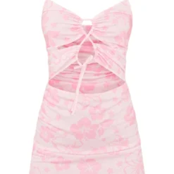 Robe Droite Dos Nu Fleurie Rose à Ourlet Volanté Et Découpes -Jolie Vêtue Soldes Magasin 5f577e8a41a5a4f8e34ba2be51f9365beef23073 cne8570 5