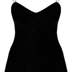 Shape Mini Robe En Velours Noir à Bretelles Strassées Et Col Coeur -Jolie Vêtue Soldes Magasin 5fc60c6a6800c274d1d7221e8fb0184a016c034d cnb7849 5