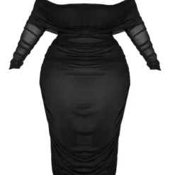 Plus Robe Mi-longue En Mesh Noir à Col Bardot Et Manches Longues 11 Plus Robe Mi-longue En Mesh Noir à Col Bardot Et Manches Longues -Jolie Vêtue Soldes Magasin 5fc8e285e01bd9916caa54c268e8a54be0a5c4e2 cnd2493 5