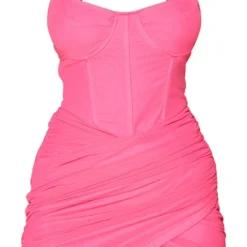 Robe Moulante Rose Vif à Corset Et Bretelles Chaînes -Jolie Vêtue Soldes Magasin 5fe03300f088a86b147e41db8eb559003fdbdd9b cmu7951 6