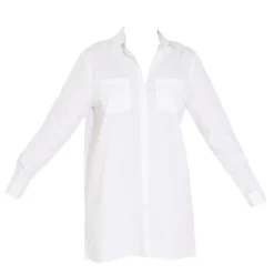 Robe Chemise Blanche à Manches Longues -Jolie Vêtue Soldes Magasin 5fee58a9ca508ed92c542d3b4eda9e0fab2278d6 cmt6177 6