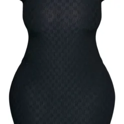 Shape Mini-robe En Jersey Texturé Noir Ouverte Dans Le Dos -Jolie Vêtue Soldes Magasin 6073a595e32f035ed5612aee740af7e08e27f61d cne3710 5