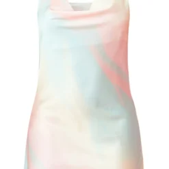 Robe Babydoll Imprimé Marbré Multicolore à Col Bénitier -Jolie Vêtue Soldes Magasin 61873cad59b1a2eb9d155ea6bbc5f1457ecae132 cnd5466 5