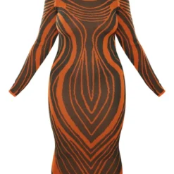 Plus Robe Longue En Maille Tricot Rayée Kaki -Jolie Vêtue Soldes Magasin 618ca7a4dcf7c5bf93860742cba8859ae6603659 cnb2036 5