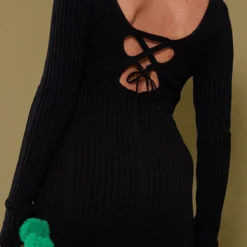 Maternité Robe Moulante De Grossesse Longue En Maille Tricot Noire à Nouer Derrière -Jolie Vêtue Soldes Magasin 61ab9901d1e1f3eb7c0d5bf632e56538b0cb050d cnb9978 4