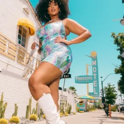 Plus Robe Moulante En Sequins Abstraits Multicolore à Col Bénitier -Jolie Vêtue Soldes Magasin 61e4f0dcfe0cf87d1ce882f53745214c26cb4966 CND8653 3