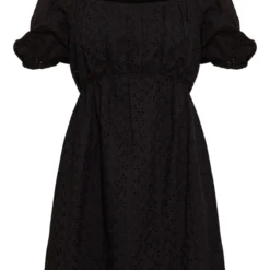 Robe Droite En Broderie Anglaise Noire à Manches Bouffantes -Jolie Vêtue Soldes Magasin 63f761a2aa3dcfa1b3d92dd76a7dff21a20a9ba7 cnd4034 5