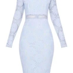 Robe Moulante En Dentelle à Manches Longues Bleu Poudré -Jolie Vêtue Soldes Magasin 6435f6fd9c9cd07e1ae3d6d46cabd7e2210b6a1f CLU8591 3