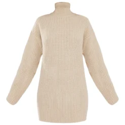 Robe Pull Oversize Gris Pierre En Maille Chunky à Col Roulé -Jolie Vêtue Soldes Magasin 64544396fd6d1d5247a723b8fb980f68daa60f0c cnc2713 5