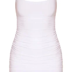 Robe Moulante Froncée Sans Manches Blanche Moulante -Jolie Vêtue Soldes Magasin 645c470312233ba217efa5cf7464b80042a1ec1a cmf0555 6