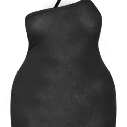 Shape Mini Robe En Mesh Transparent Noire à Bretelle Asymétrique -Jolie Vêtue Soldes Magasin 64a7a9f1fe5701e4b584eb1291503aeec6c20856 cnd7466 5