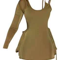 Shape Mini Robe Moulante Asymétrique Kaki -Jolie Vêtue Soldes Magasin 64f9a36b782347c4e5ad740d49b26c52bacd4d73 cne3556 5