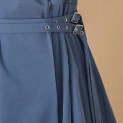 Robe Blazer Tissée Plissée Bleu Minéral à Détail Boucle -Jolie Vêtue Soldes Magasin 6535828490916aaf0baa8b33364ab5689b275093 cnc7702 4