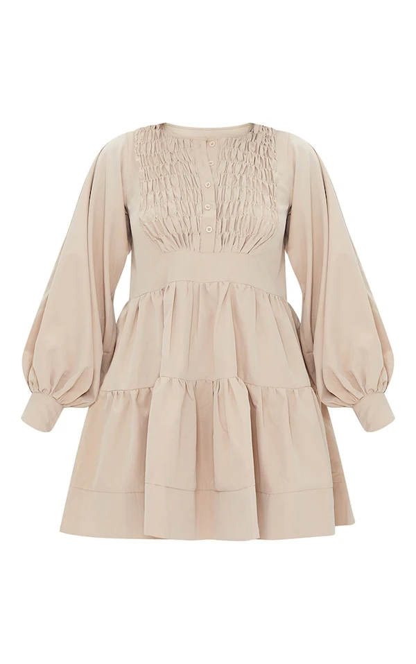 Robe Babydoll En Maille Gris Pierre Volantée à étages 7 Robe Babydoll En Maille Gris Pierre Volantée à étages – Image 5