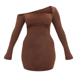 Shape Robe Moulante Marron Chocolat Asymétrique à Manches Longues -Jolie Vêtue Soldes Magasin 66a8ad904b54be5f3b917e6c7b5e524211dfe193 cnb1227 5