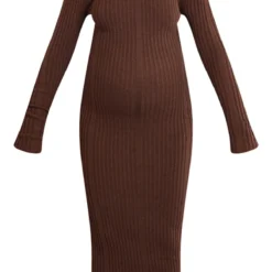 Maternité Robe Moulante De Grossesse Longue En Maille Tricot Chocolat à Nouer Derrière -Jolie Vêtue Soldes Magasin 66b66e99b5840457feac9376319f3fc4cdff1ad9 cna5399 5
